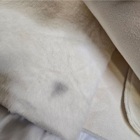 LUU SHOP white furry boxy oversized open front coat XL - Picture 9 of 14